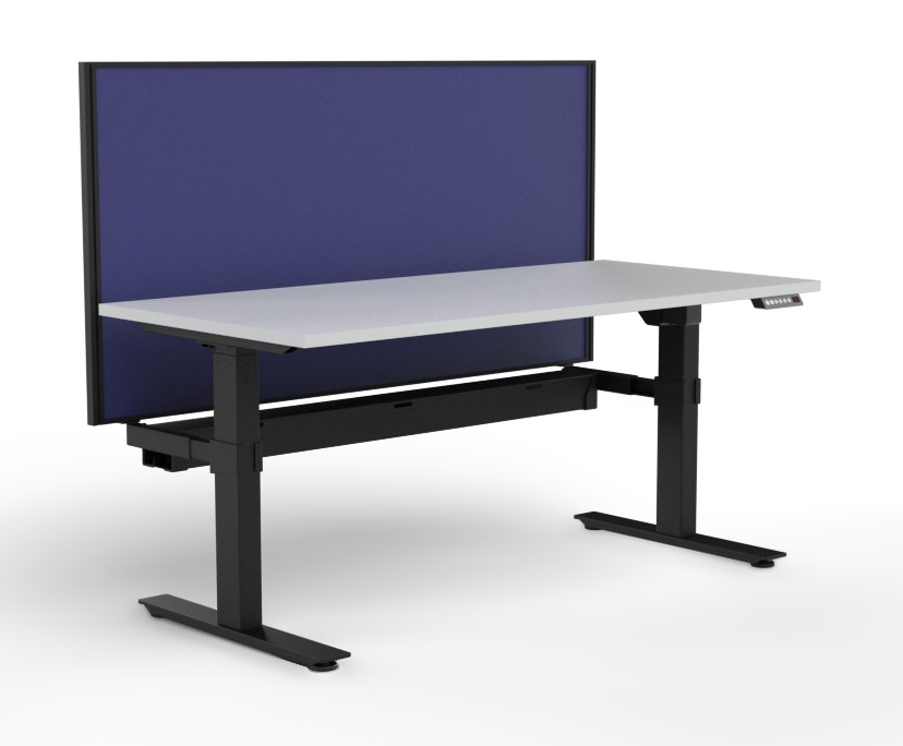 Agile 2C Adj Desk with Cable tray & Studio 50 Screen